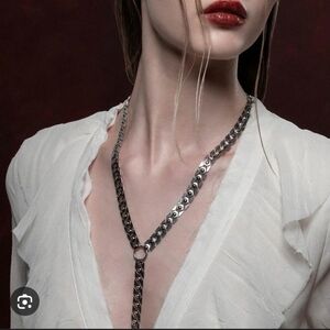 Chic Silver Regal Rose Chain Necklace